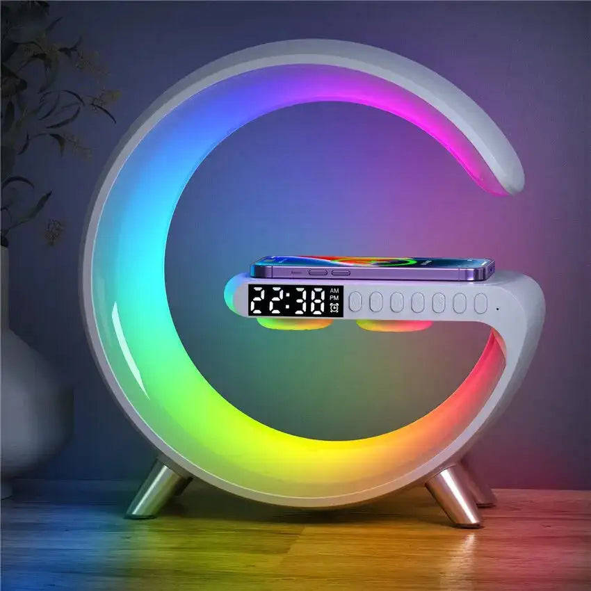 G-Shape Lamp with Speaker, Clock and Charger